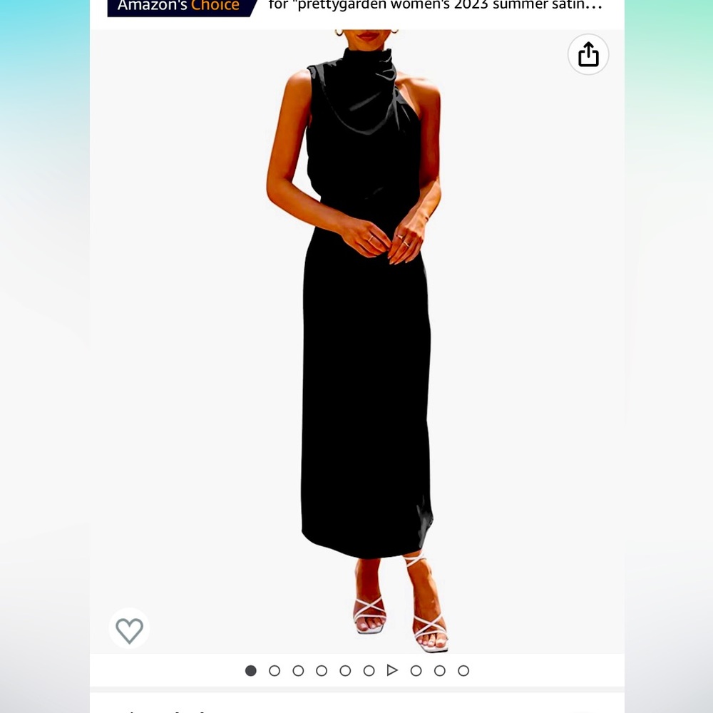Black Cocktail Dress  Midi Length